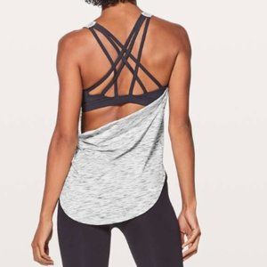 Lululemon Free To Be Serene Tank Color Tiger Space Dye Black White /  Size 6